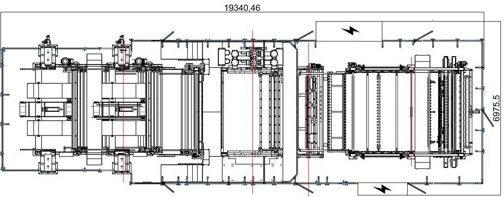OK-2860 facial tissue folding machine layout