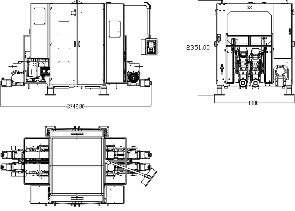 OK-702 Type Double Lanes Log Saw Cutting Machine 4