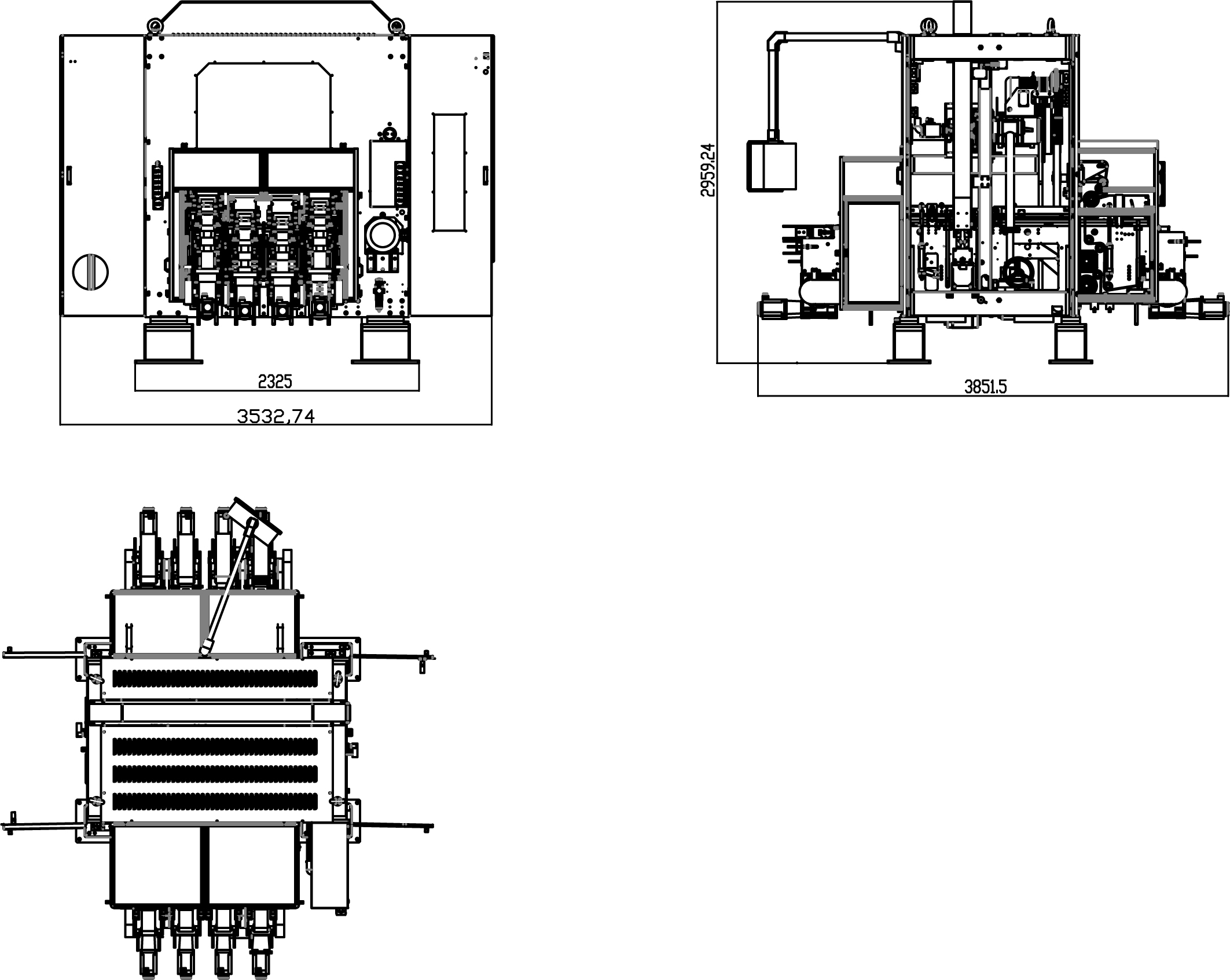 OK-702C Type Four Lanes Log Saw Cutting Machine 3